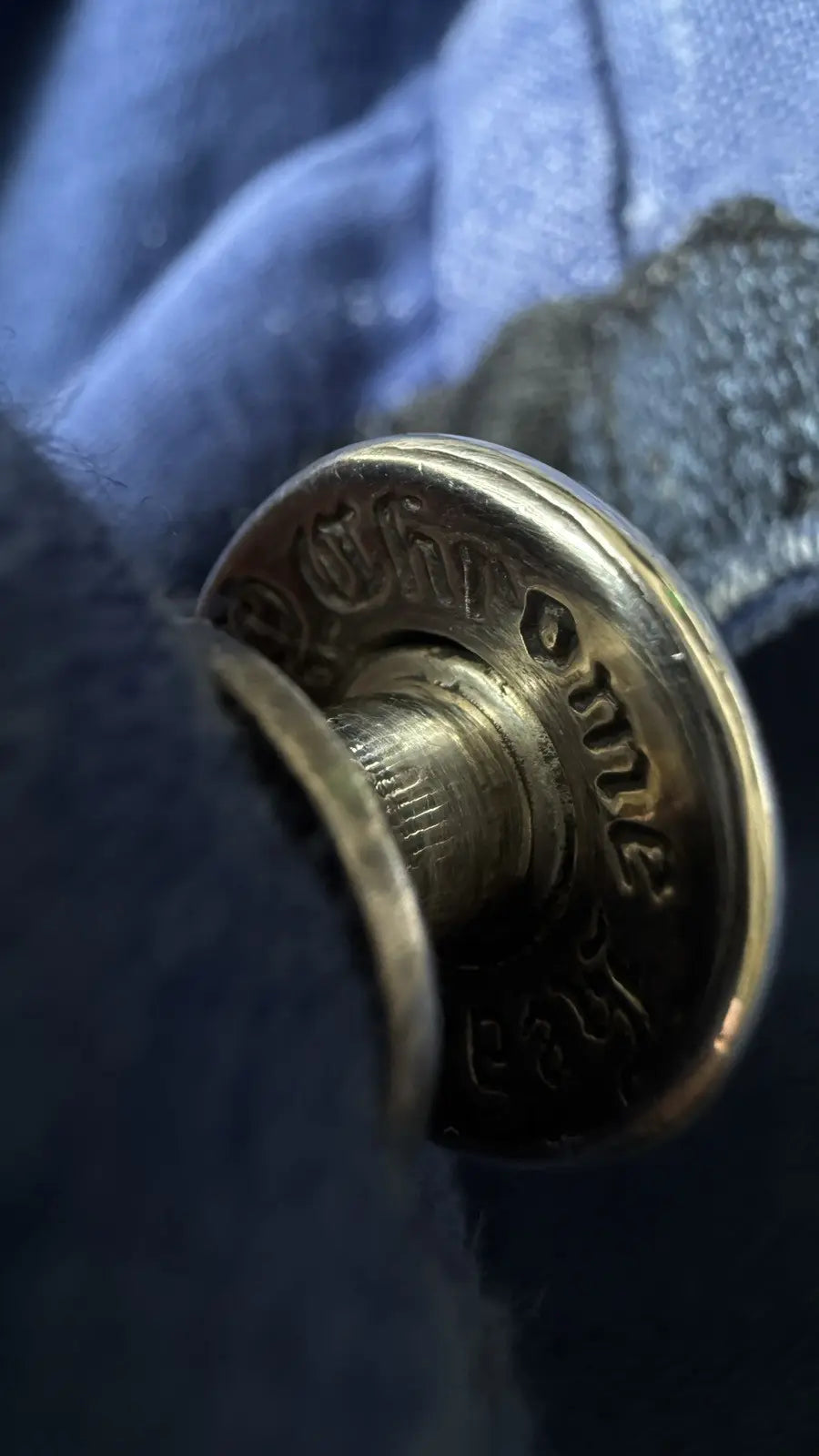 Chrome Hearts Blue Cross Patch French Work Pants