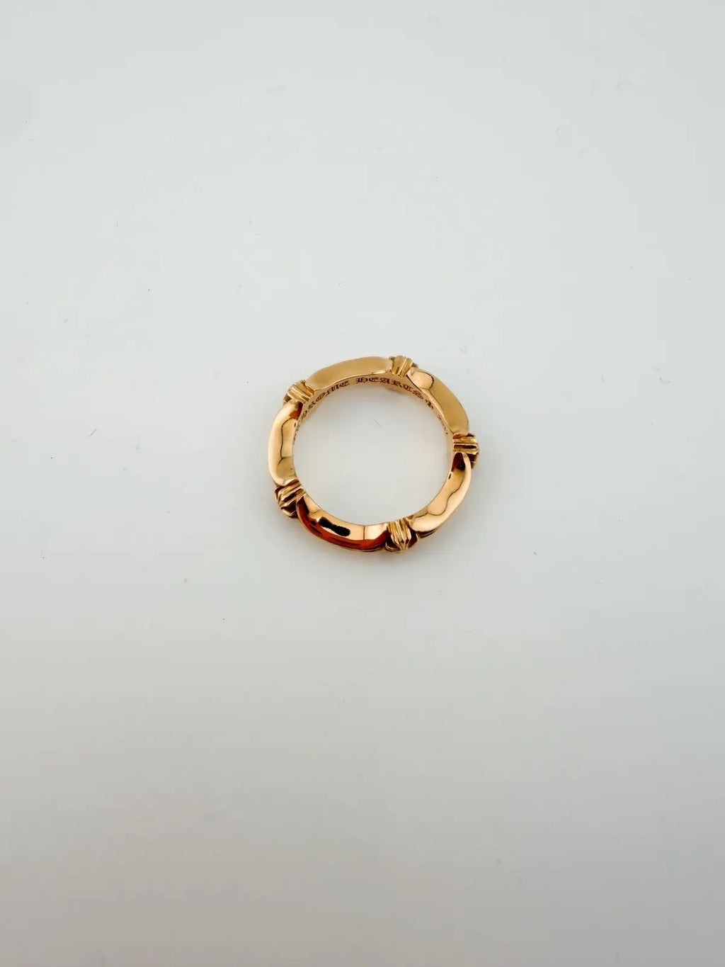 Chrome Hearts 22K Gold Plus Cross and Bone Ring