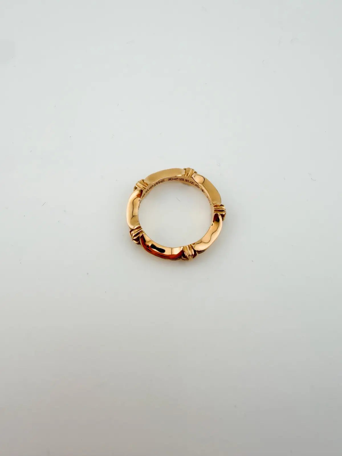 Chrome Hearts 22K Gold Plus Cross and Bone Ring