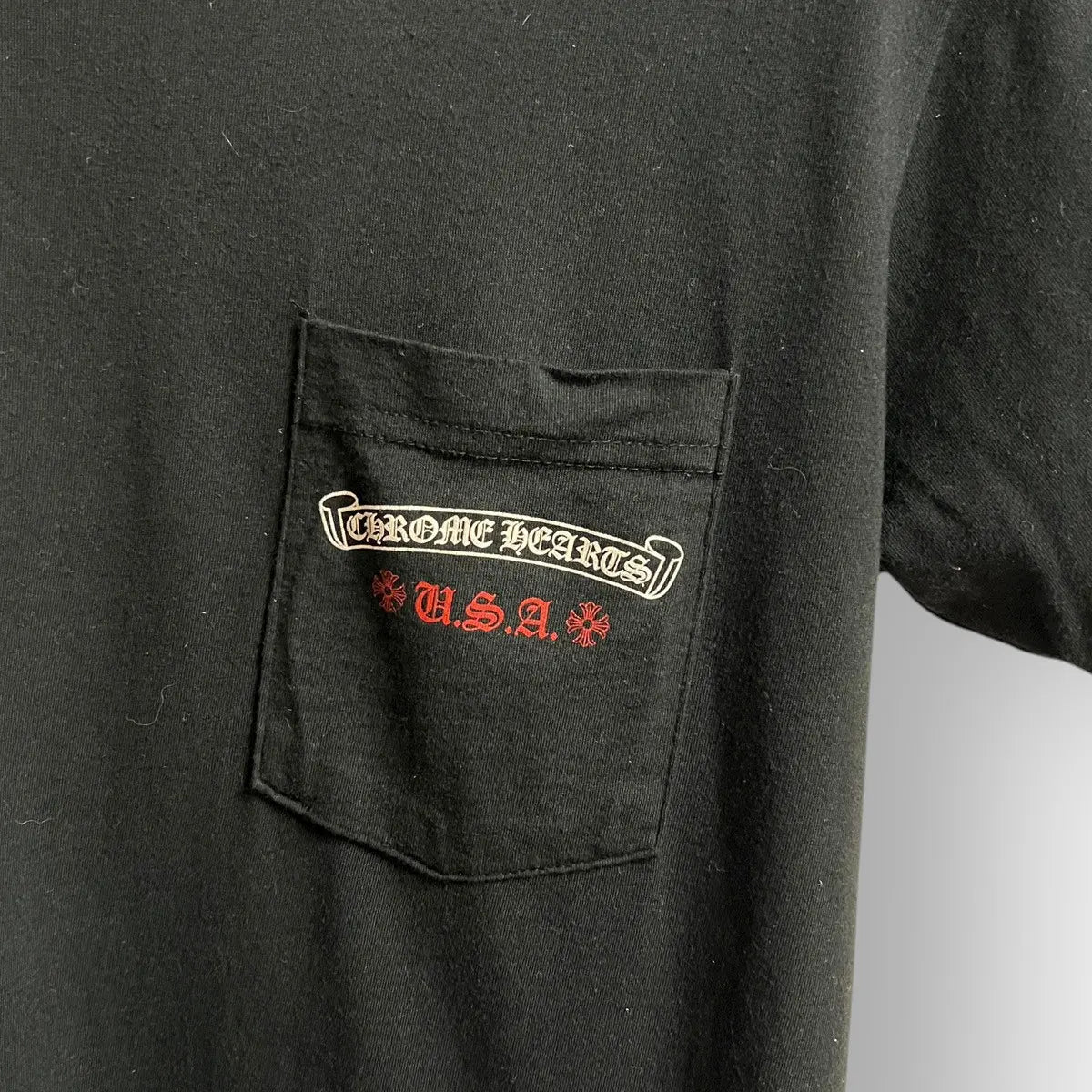 2010s Chrome Hearts USA Flag Scroll Logo Tee