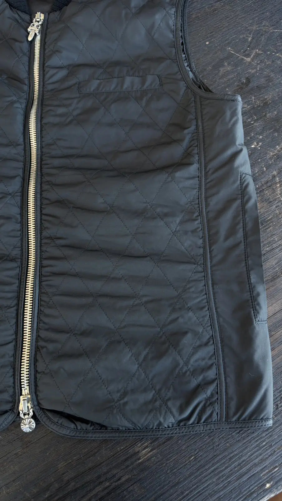 Chrome Hearts Quilted "Papa" Vest Size M Chrome Hearts