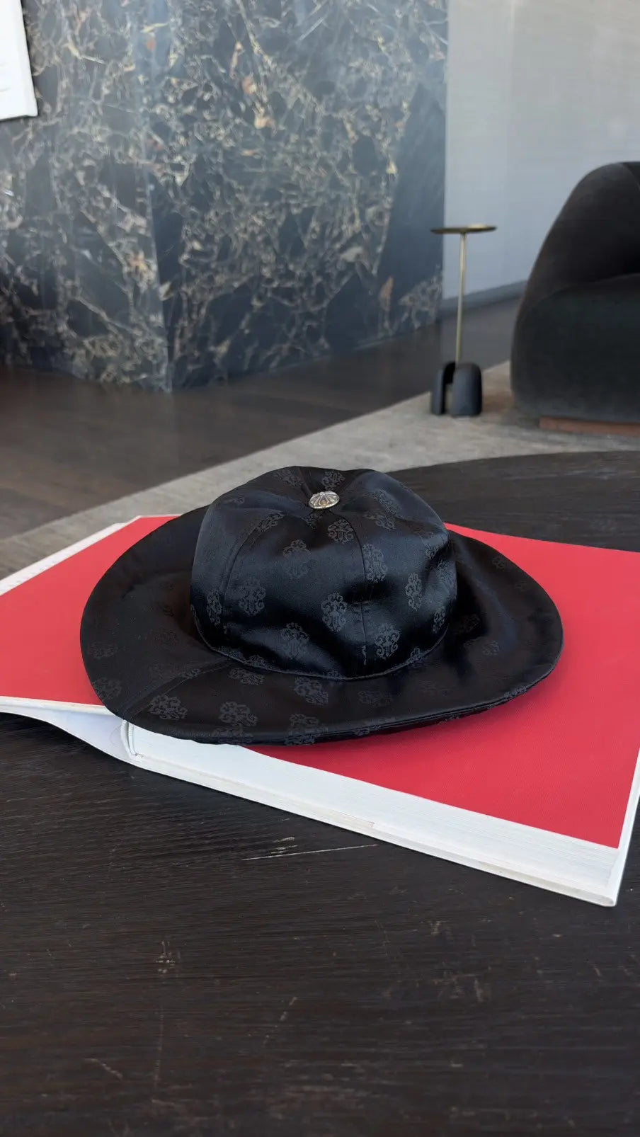 Chrome Hearts Satin Monogram Bucket Hat Chrome Hearts