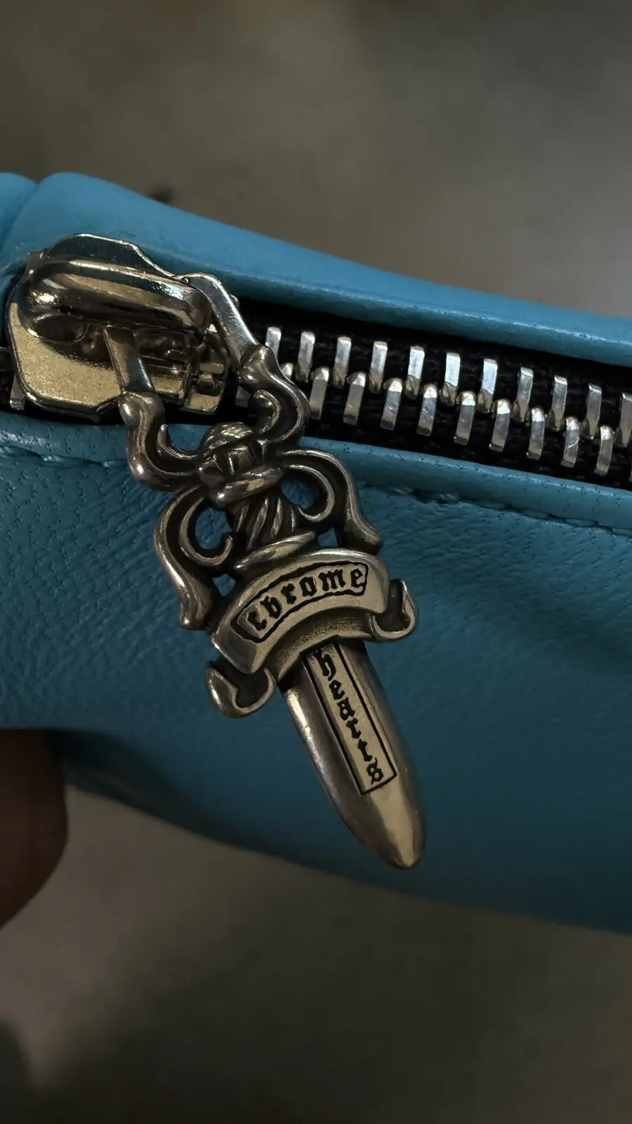 Chrome Hearts Silver Blue Dagger Chicken Nugget Bag