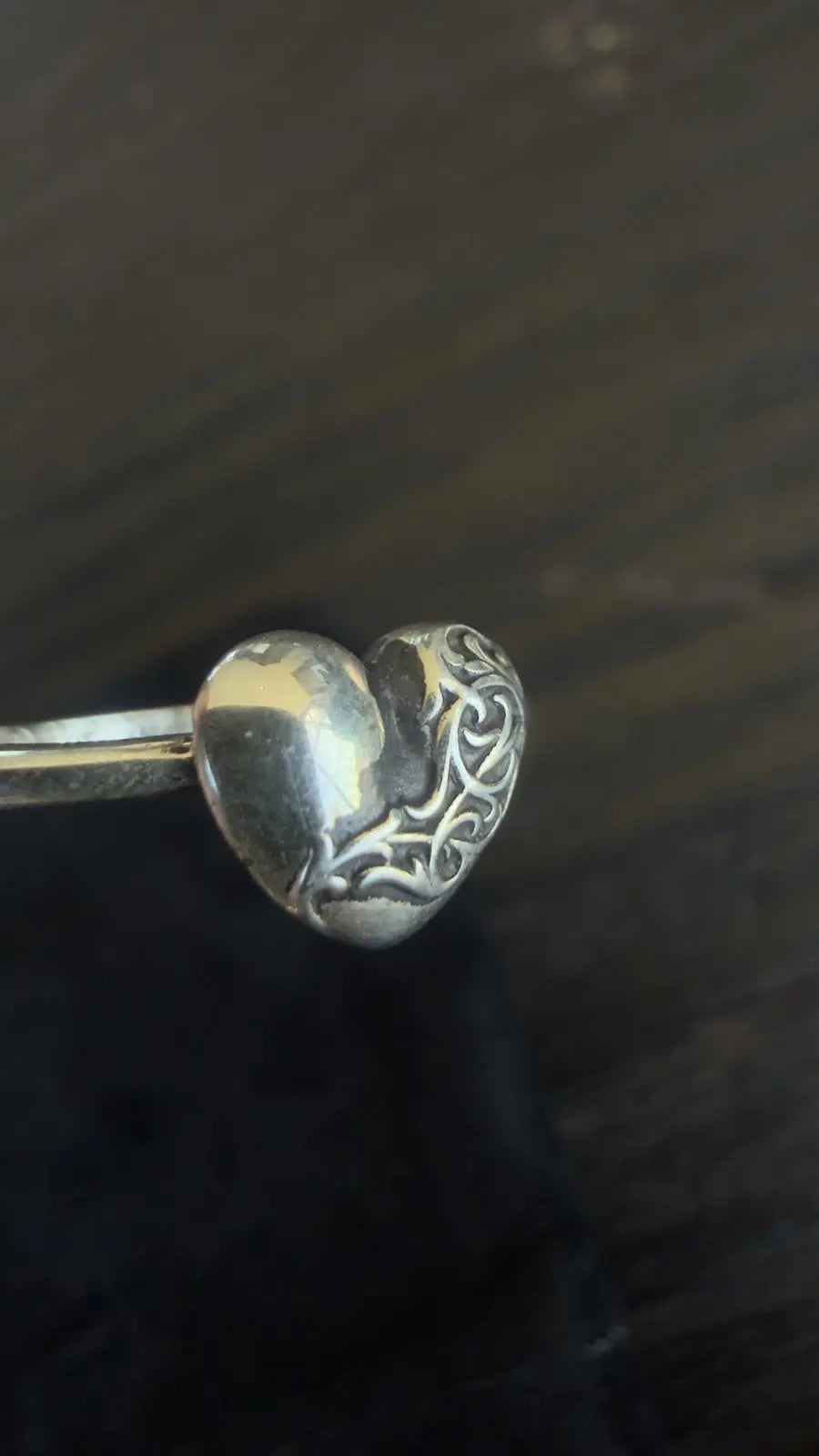 Chrome Hearts Heart Bubblegum Silver Ring Chrome Hearts
