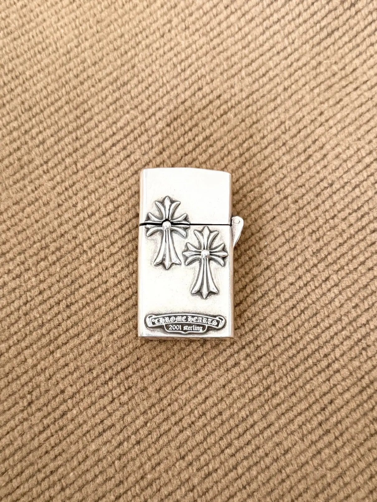 Chrome Hearts Double Bubble Cross Lighter Case