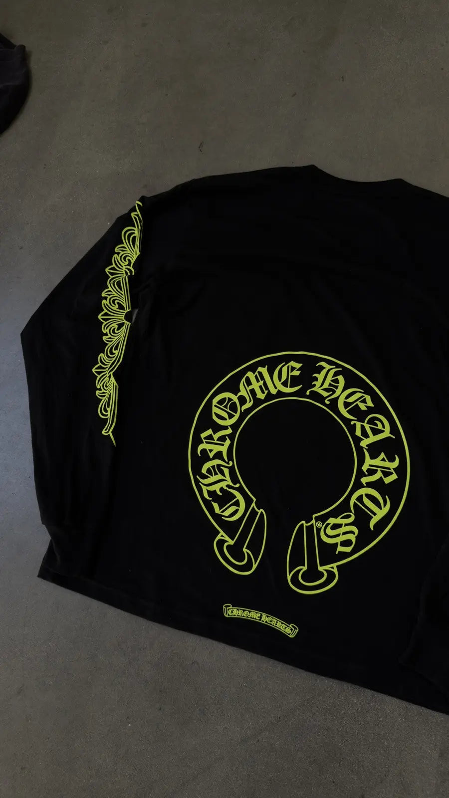 Chrome Hearts Horseshoe Logo Long Sleeve Pocket T-Shirt