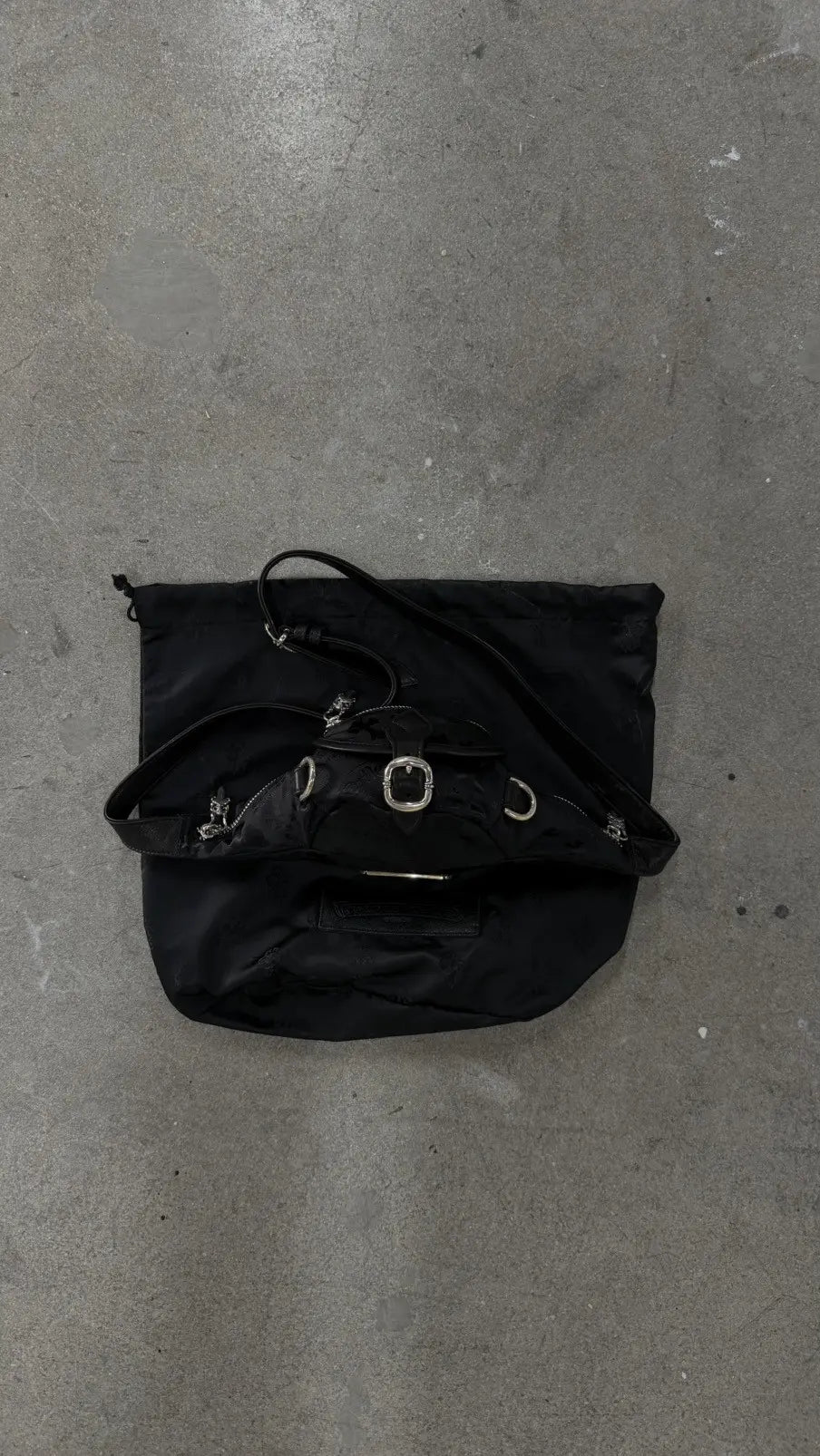 Chrome Hearts Nylon Stencil Snatpack Waist Bag