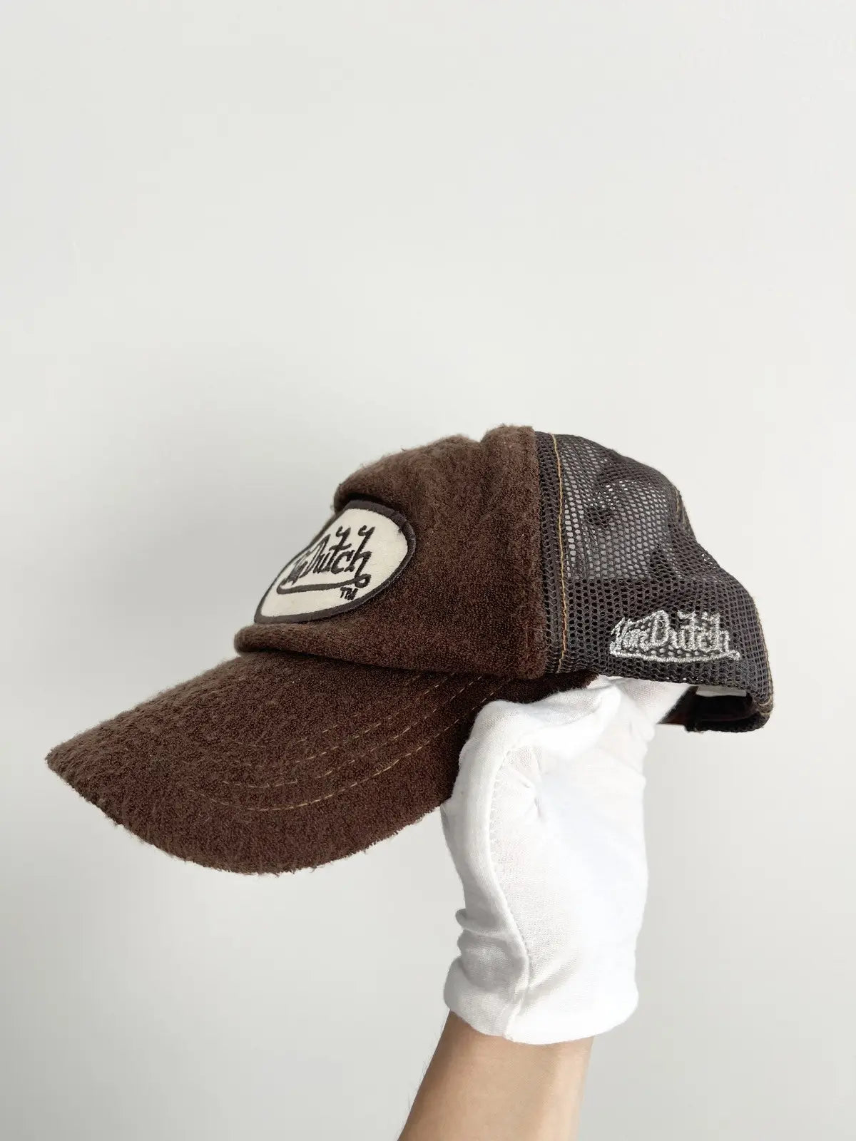 2000s Von Dutch Furry Round Logo Hat