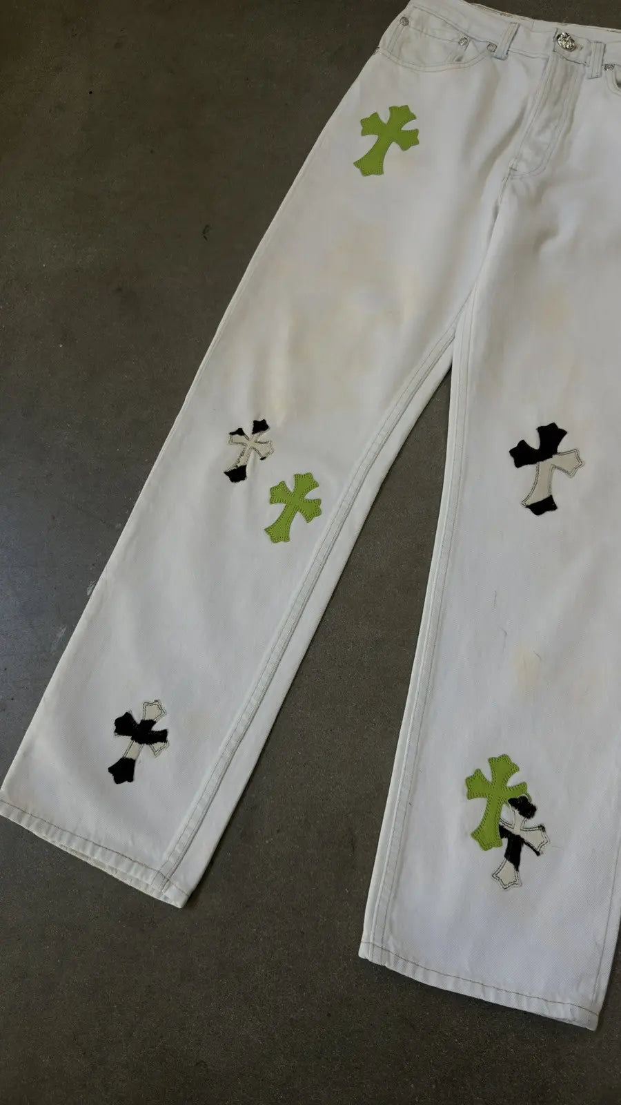 Chrome Hearts Levi's 501 Pony Hair Cross Patch Jean