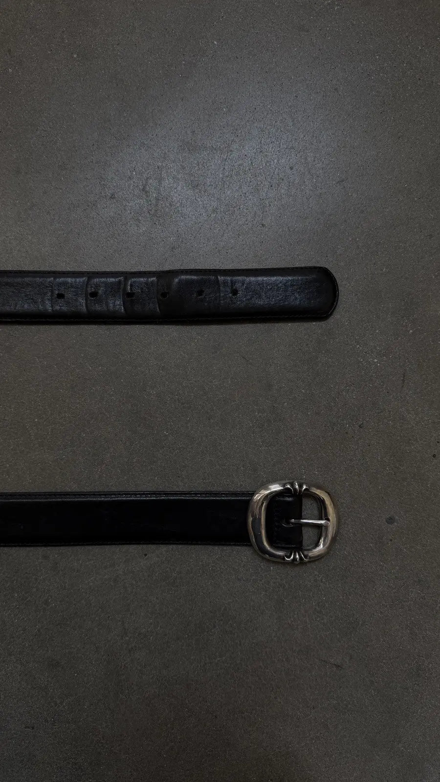 Chrome Hearts Black Leather Gunslinger Belt