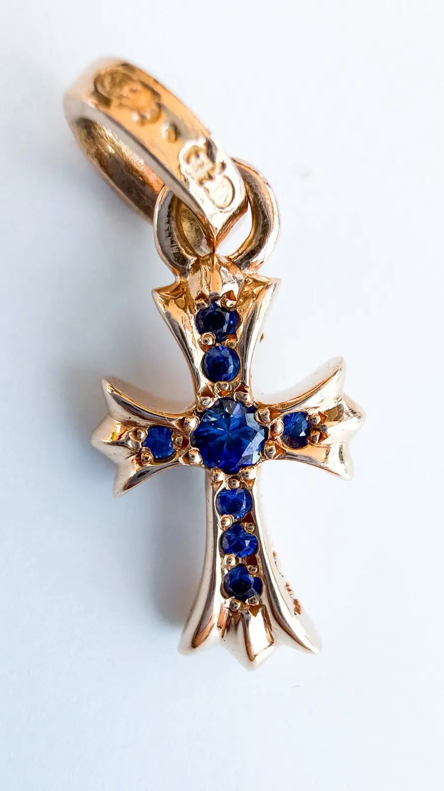 Chrome Hearts 22K Gold Baby Fat Cross Charm Pendant Chrome Hearts