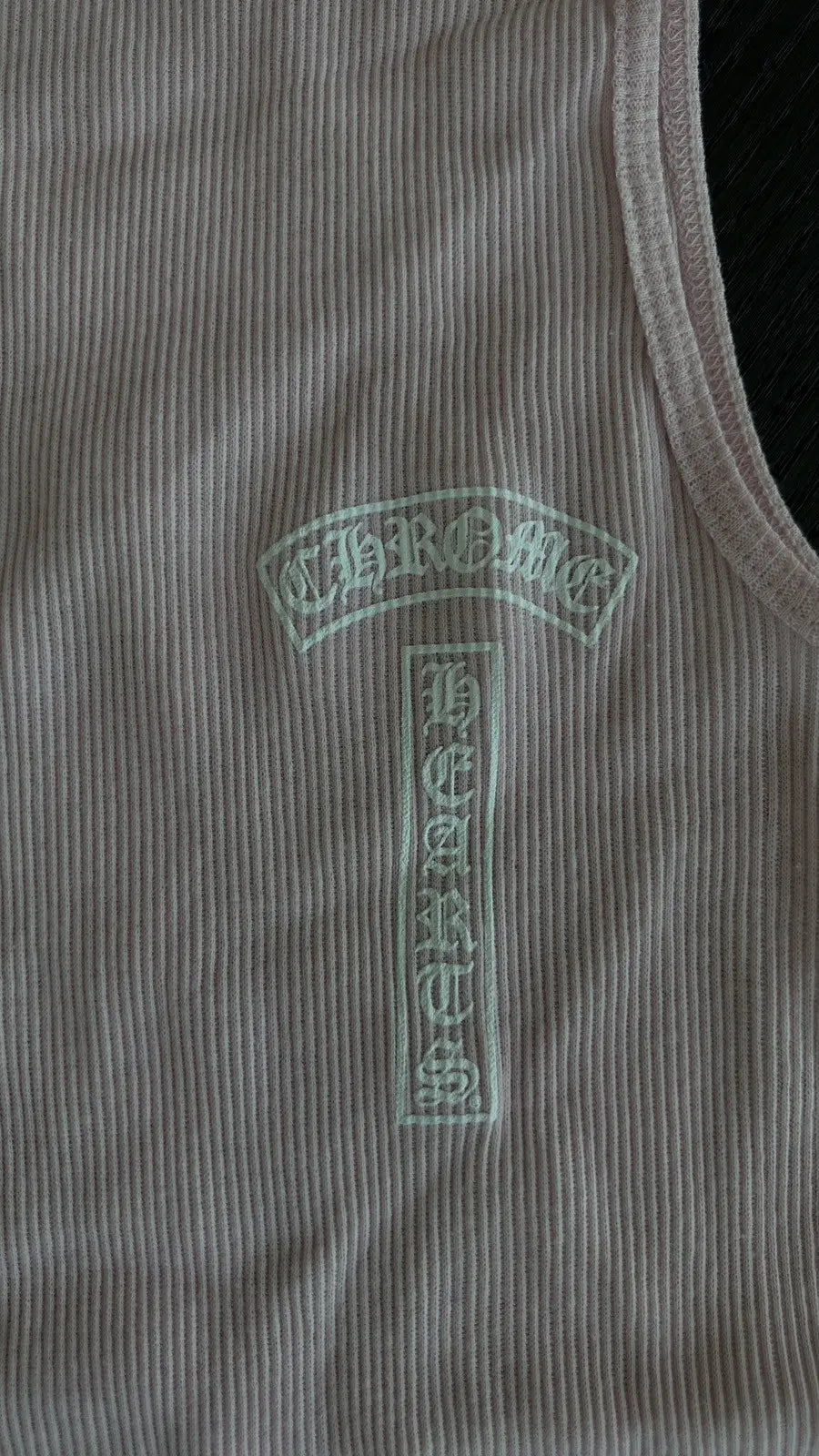 Chrome Hearts Pink T-Bar Script Rib Tank Top Size S Chrome Hearts