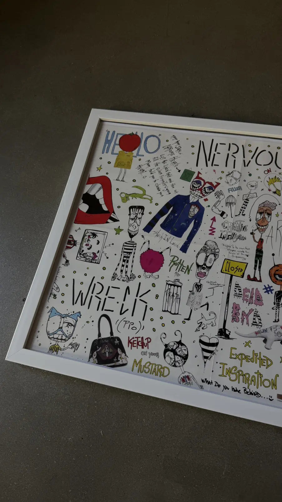 Chrome Hearts Matty Boy Doodling Poster with Frame