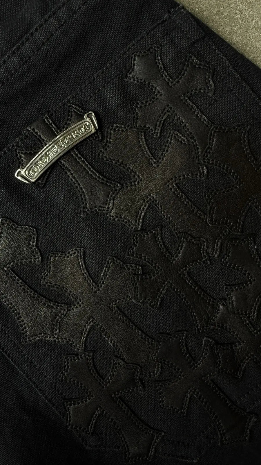 Chrome Hearts Flooded Back Patches Carpenter Pants