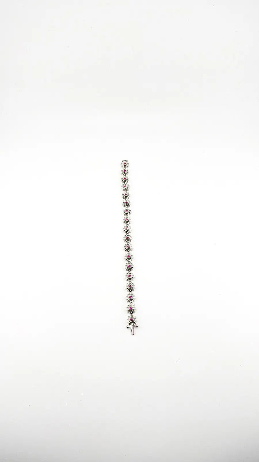 Chrome Hearts 18K White Gold Tiny Plus Link Bracelet Chrome Hearts