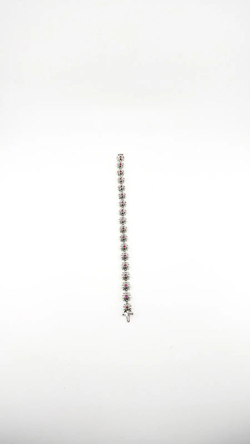 Chrome Hearts 18K White Gold Tiny Plus Link Bracelet Chrome Hearts