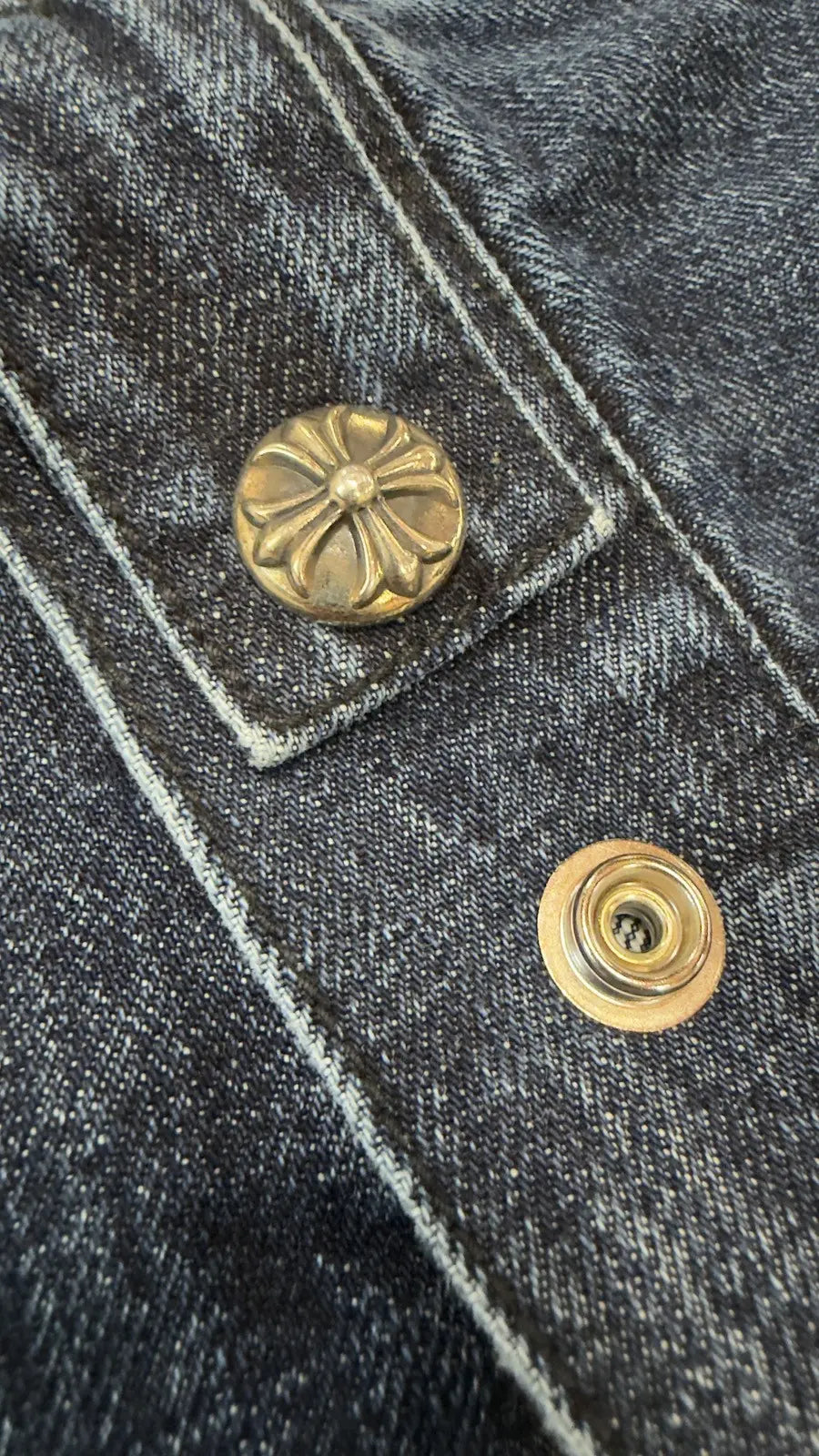 Chrome Hearts Motorbreath Indigo Denim Trucker Jacket