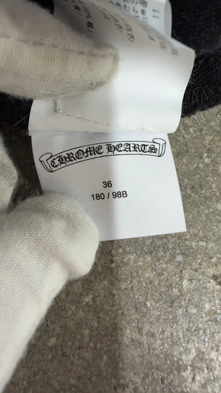 Chrome Hearts Cemetery Cross Leather Patch Cargo Pants