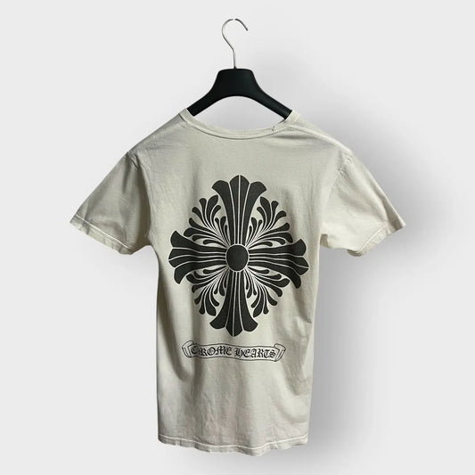 Chrome Hearts Floral Cross Scroll Logo Pocket Tee