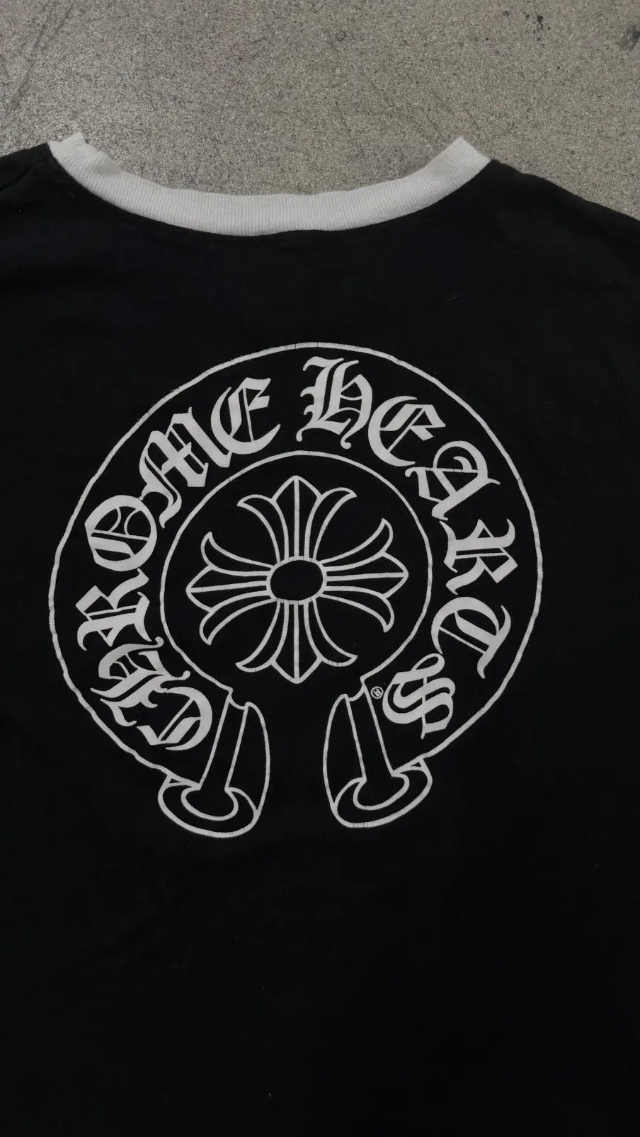 Chrome Hearts Horseshoe Logo Ringer T-Shirt
