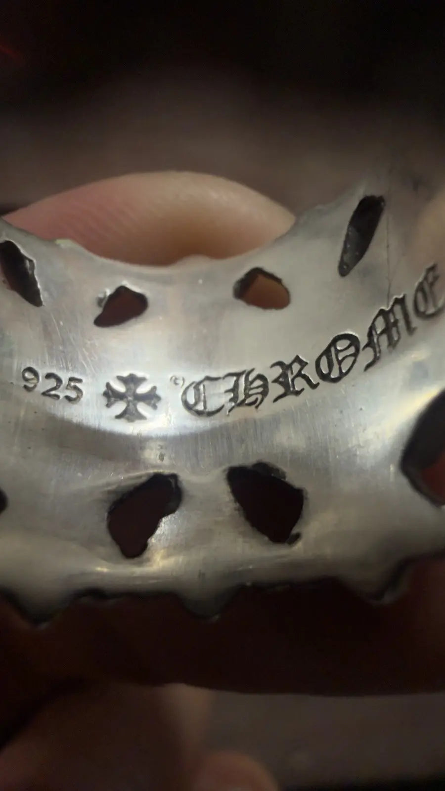 Chrome Hearts Cemetery Ring Sterling Silver Size 9.5