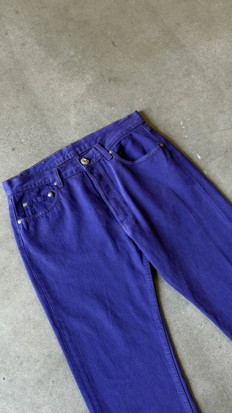 Chrome Hearts St. Barts Levis 501 Purple Jeans