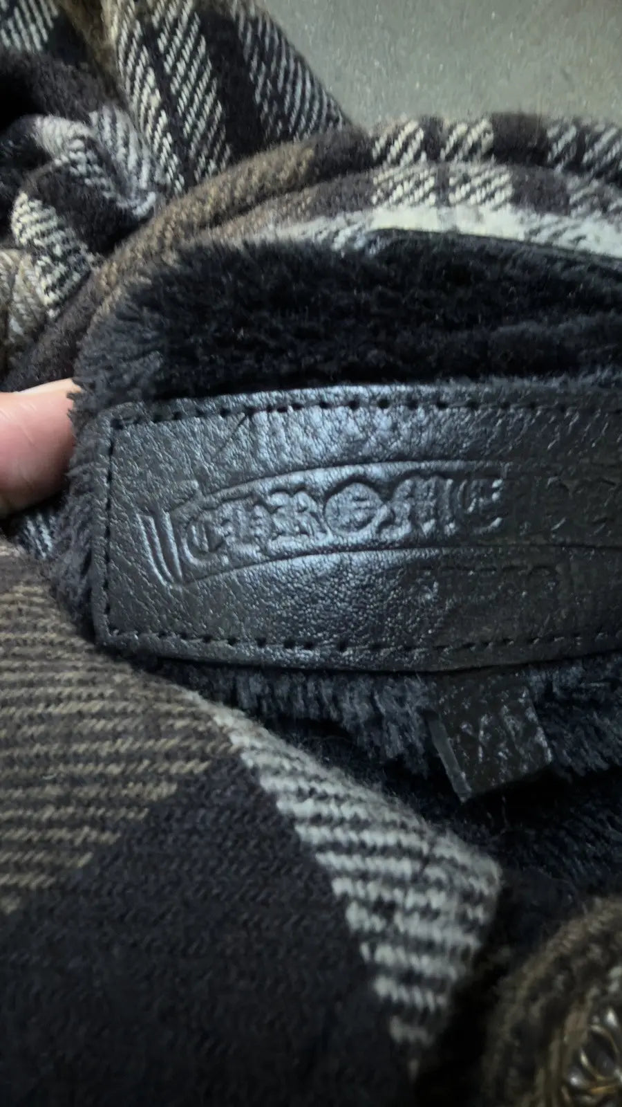 Chrome Hearts Work Dog Inner Fur Flannel Jacket