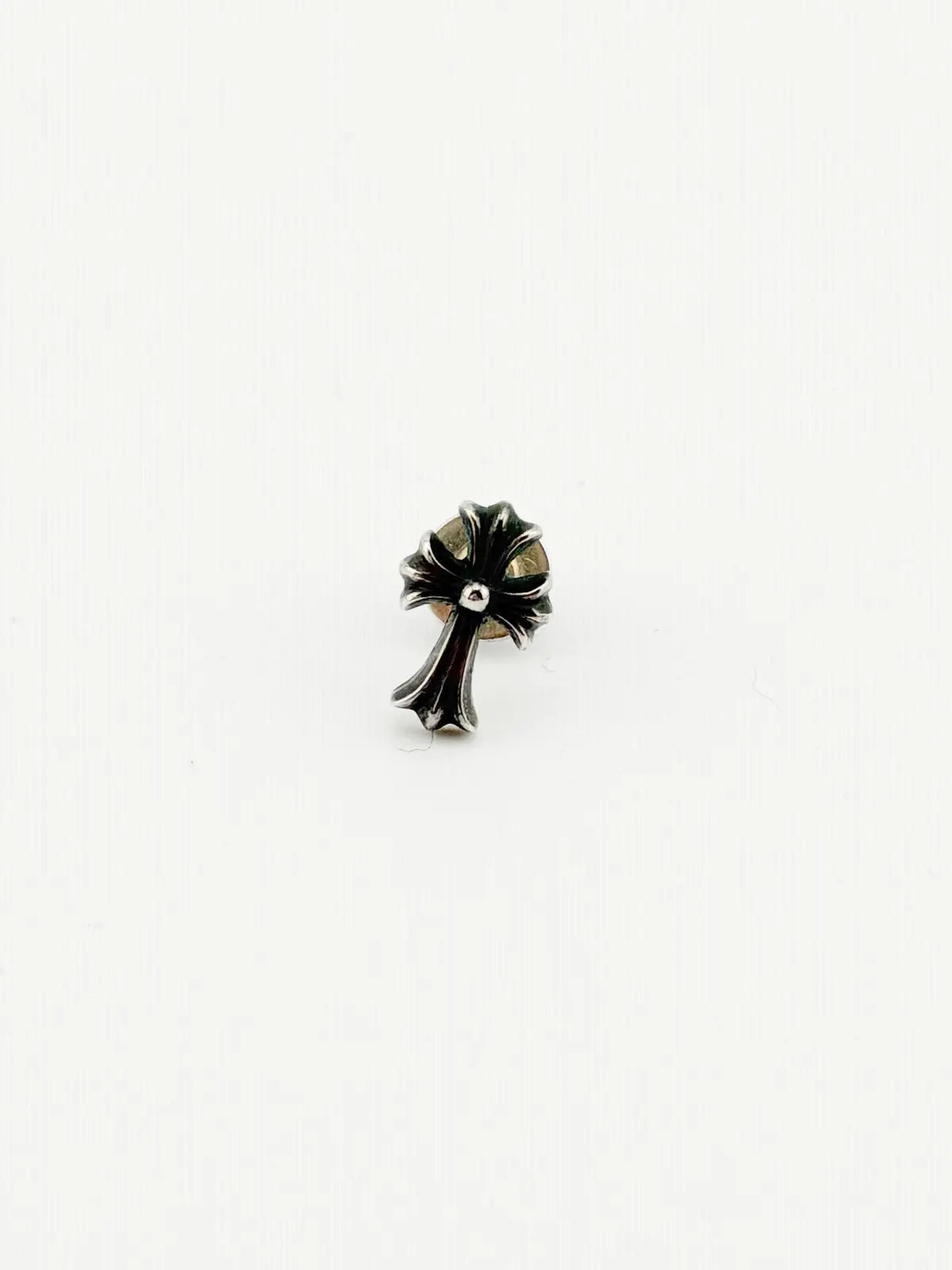 Chrome Hearts Silver Cross Earring Stud
