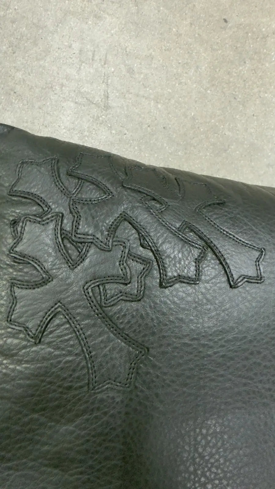 Chrome Hearts Leather Cross Patch Pillow