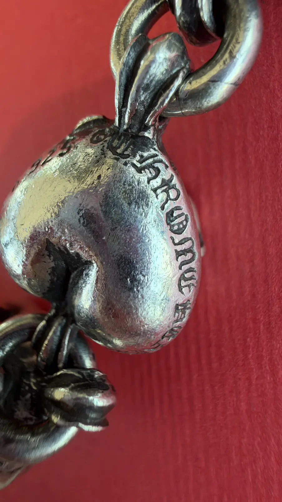 Chrome Hearts Vine Heart Wallet Chain Chrome Hearts