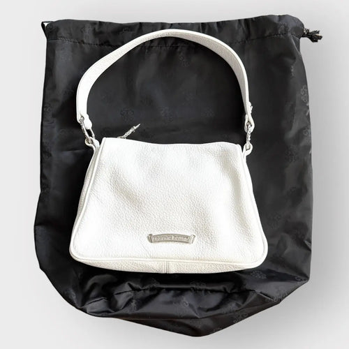 Chrome Hearts Chicken Nugget White Leather Hand Bag