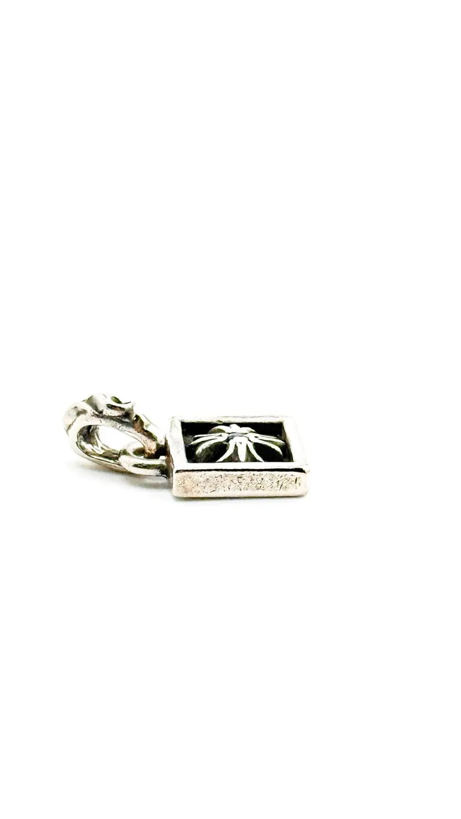 Chrome Hearts Blue Sapphire Framed CH Plus Pendant