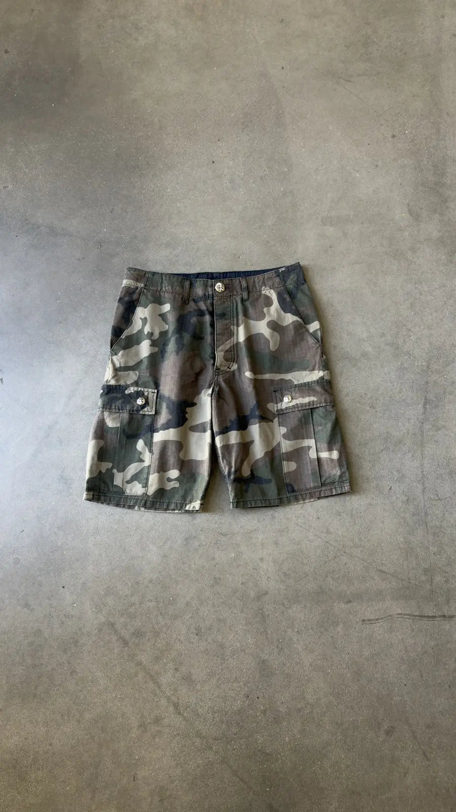 Chrome Hearts Camo Cargo Shorts