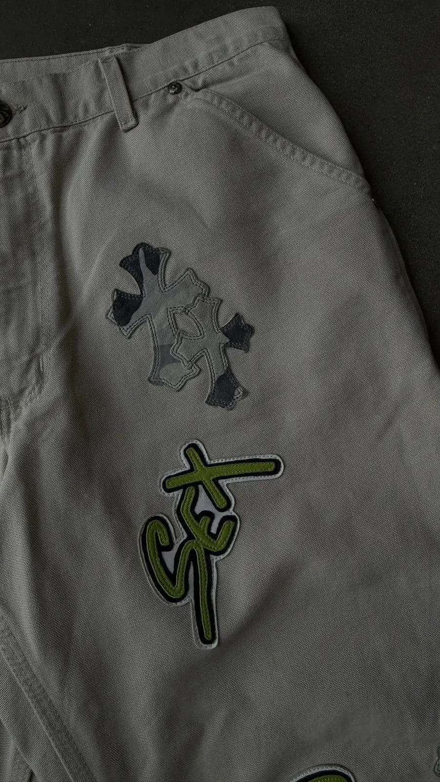 Chrome Hearts Camo Cross Khaki Work Pants