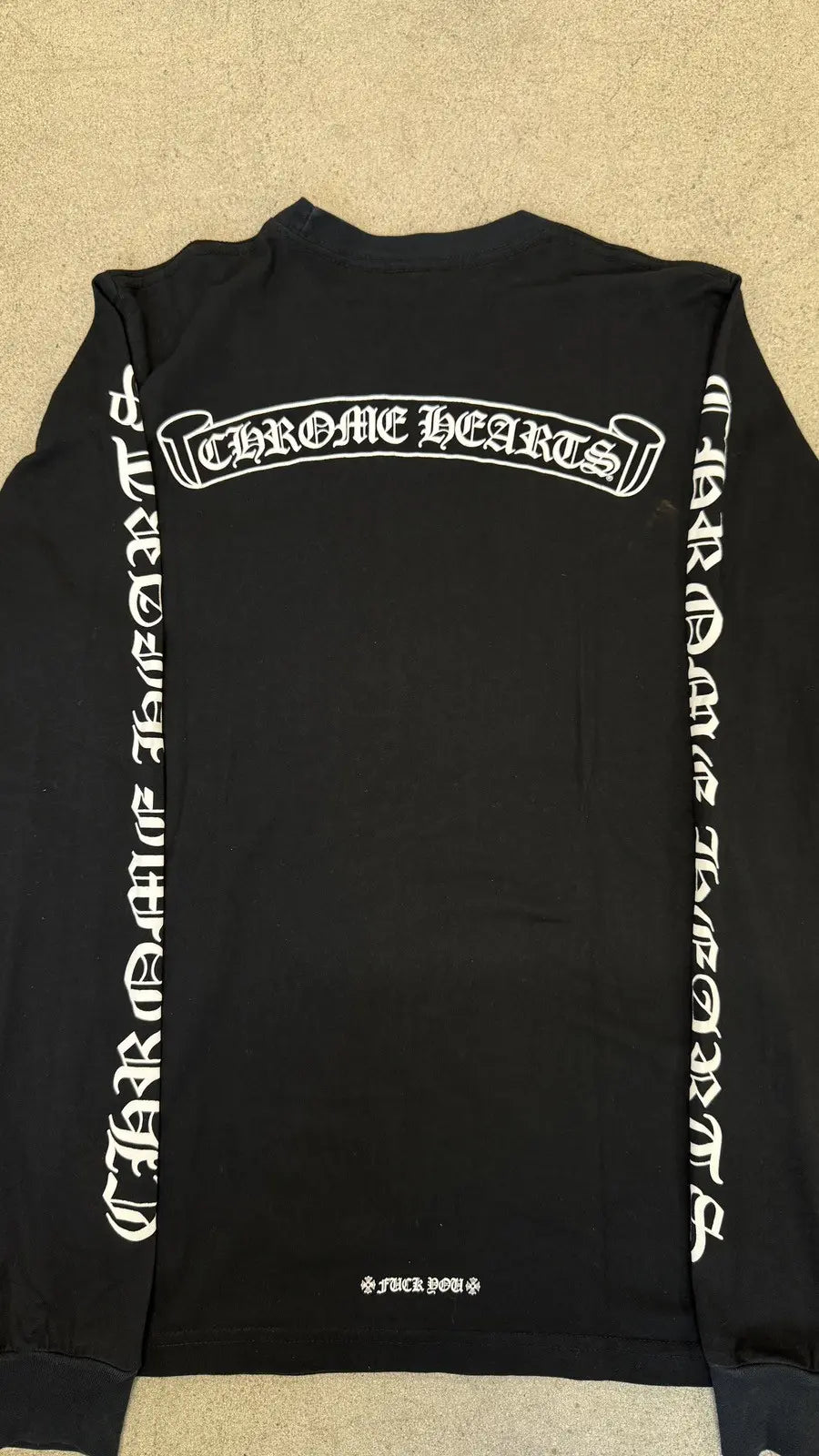 Chrome Hearts Scroll Logo Scripts LS Tee