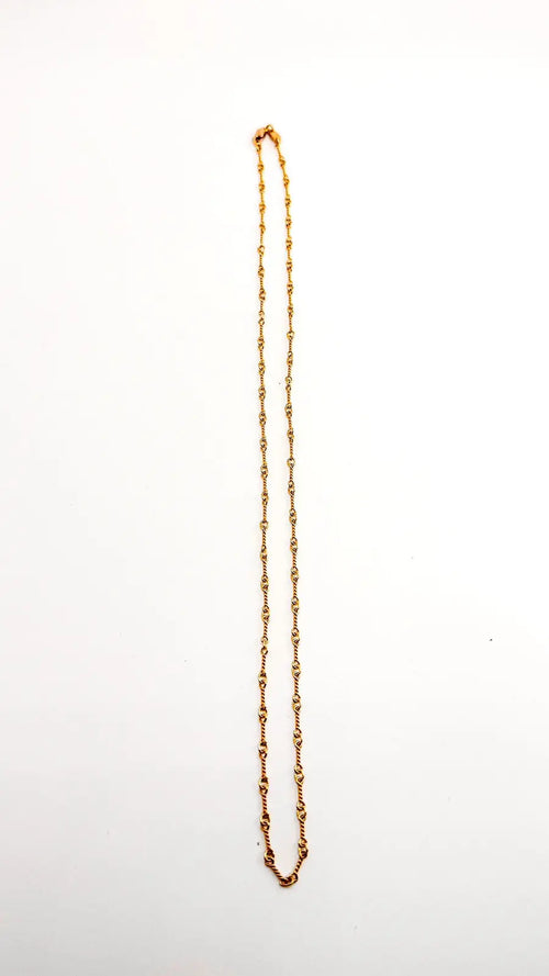 Chrome Hearts 22K Yellow Gold Twist Chain Necklace Chrome Hearts