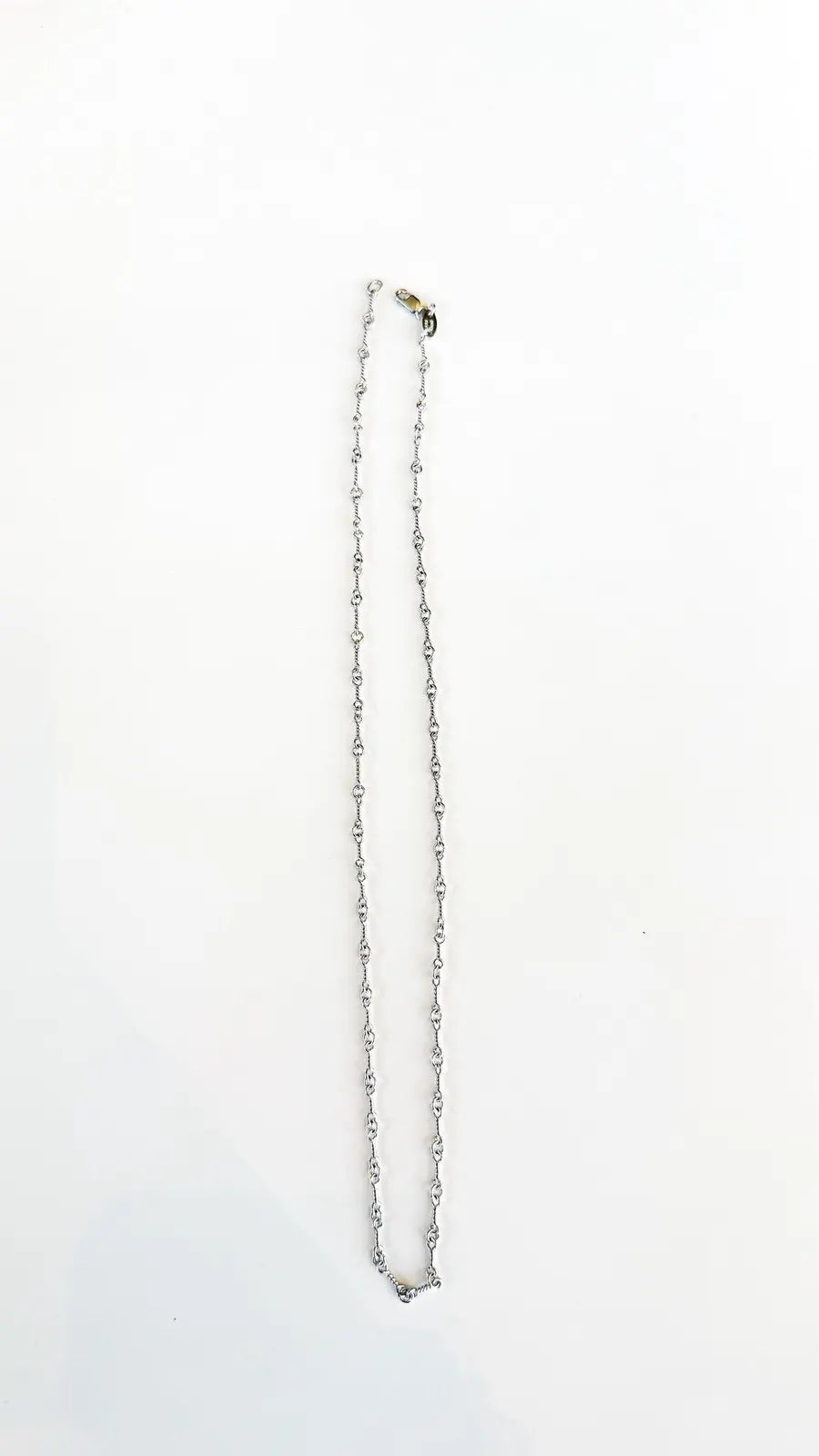 Chrome Hearts 18k White Gold Twist Chain 18 Inches Chrome Hearts