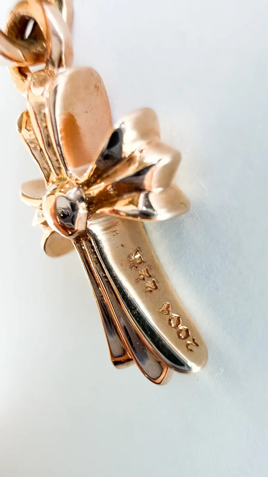 Chrome Hearts 22K Gold Baby Fat Cross Charm Pendant Chrome Hearts