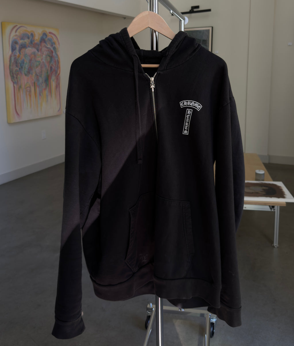 Chrome Hearts T Bar Scripts Zip Up Hoodie – ANYRARE