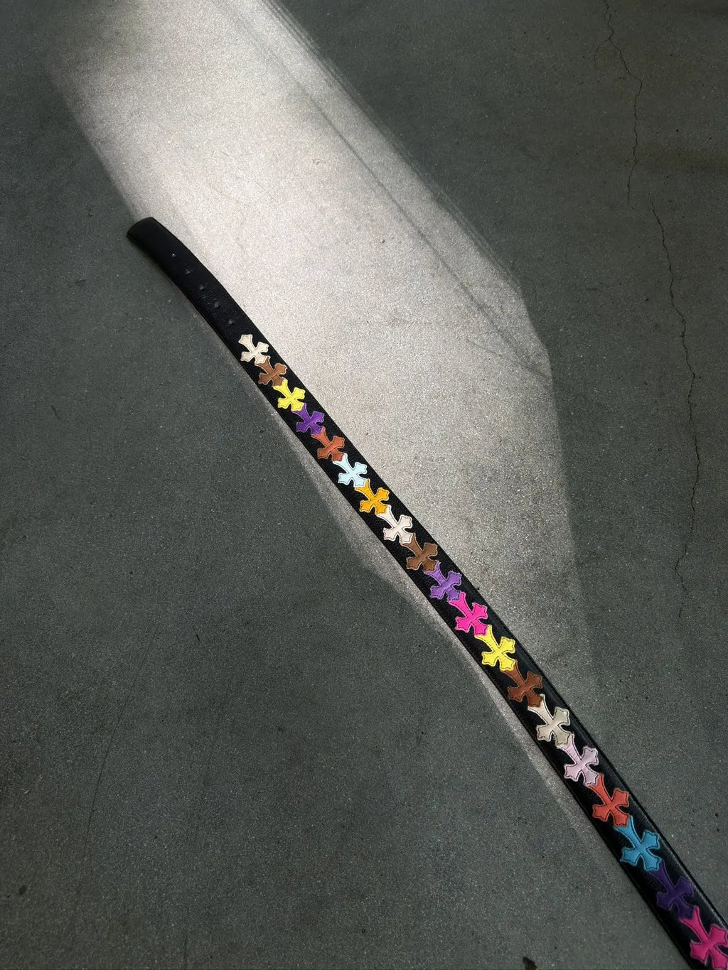 Chrome Hearts Multi Color Cross Patch Belt Strap