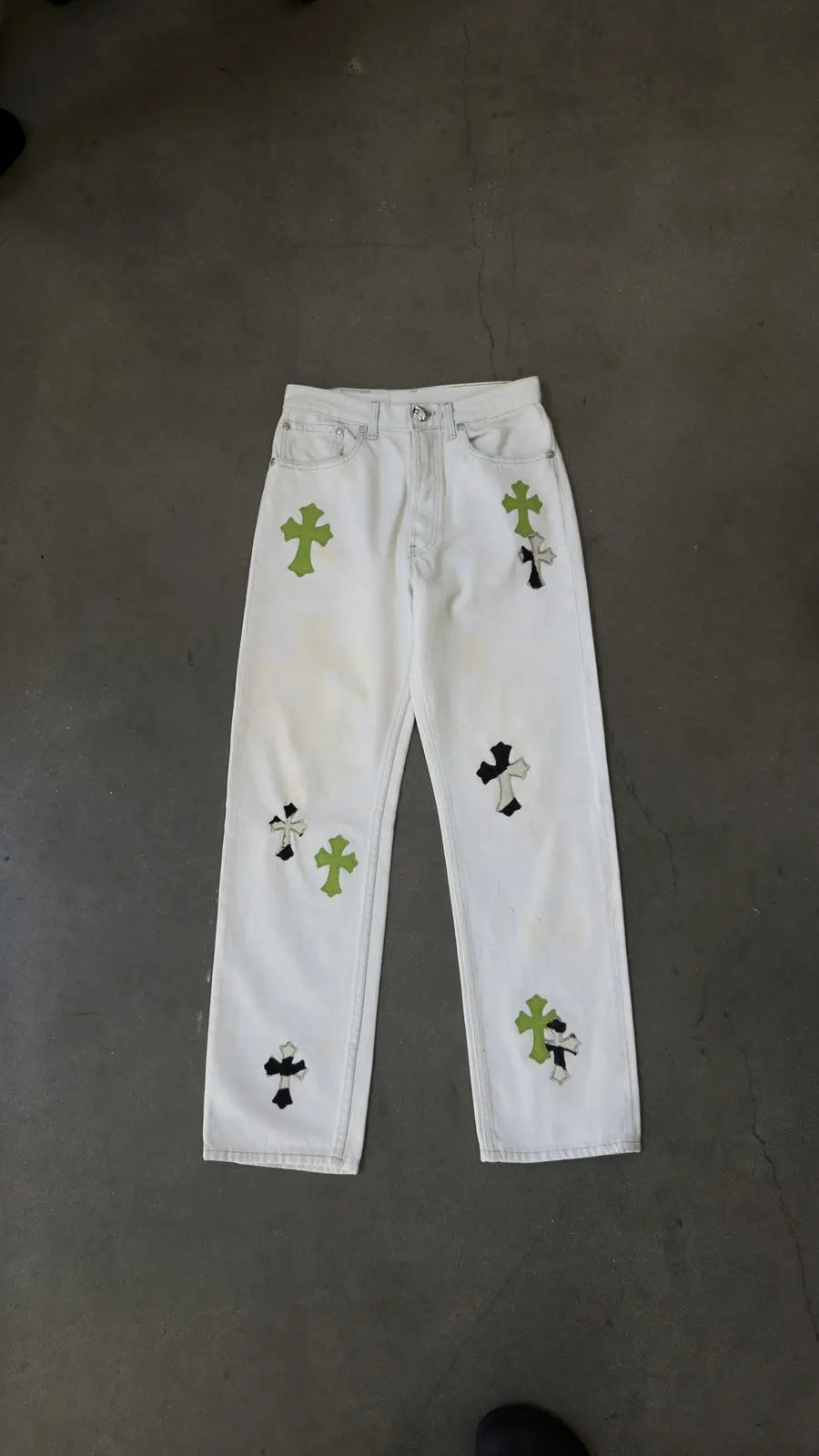 Chrome Hearts Levi's 501 Pony Hair Cross Patch Jean