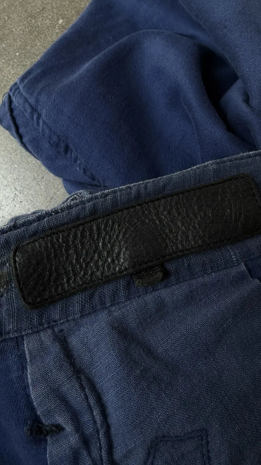 Chrome Hearts Blue Cross Patch French Work Pants