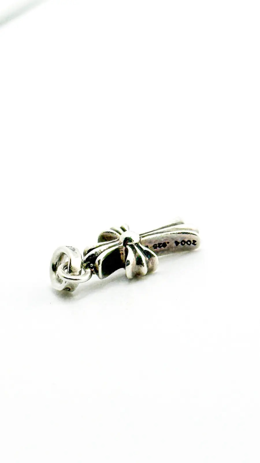 Chrome Hearts Silver Ch Cross Baby Fat Pendant