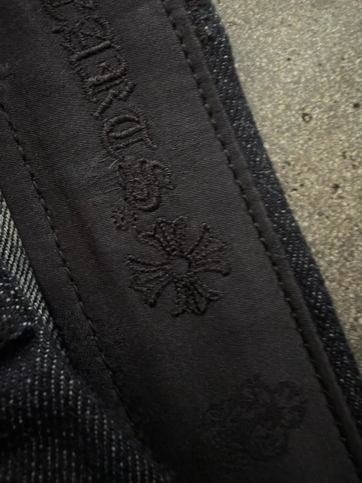 Chrome Hearts KS CUT Raw Indigo Denim Jeans — Size 36