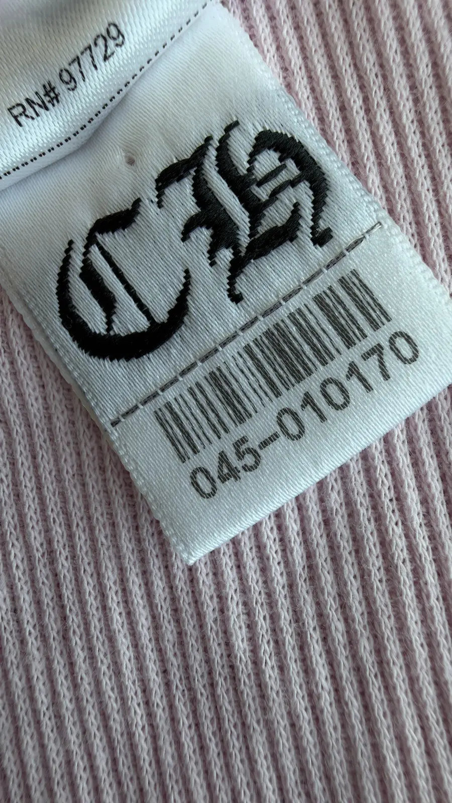 Chrome Hearts Pink T-Bar Script Rib Tank Top Size L Chrome Hearts