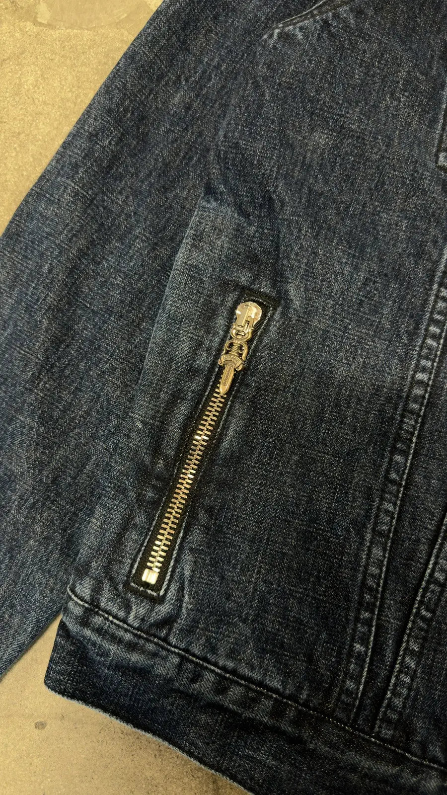 Chrome Hearts Motorbreath Indigo Denim Trucker Jacket