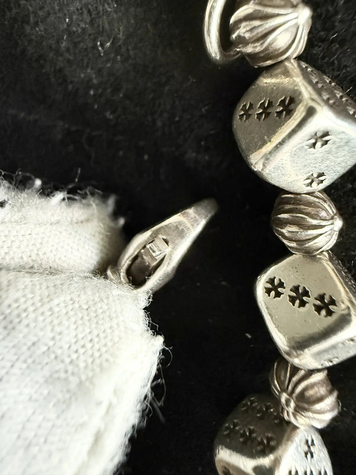 Chrome Hearts Dice Crossball Bracelet - 13 LINKS