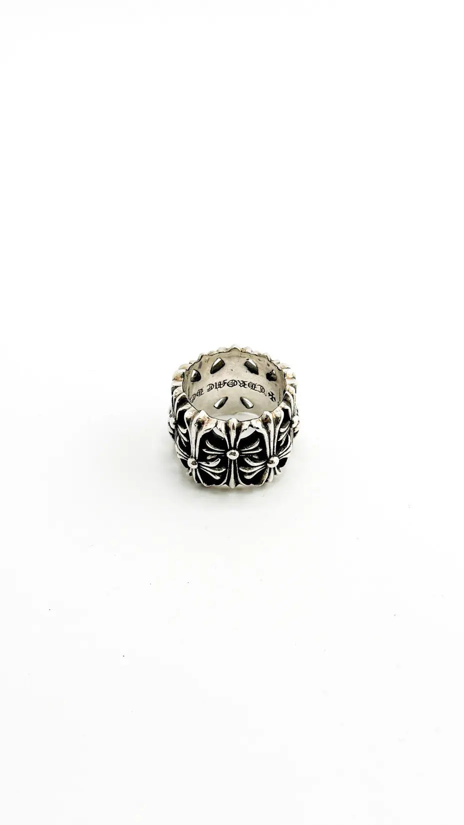 Chrome Hearts Sterling Silver Cemetery Ring Size 9.5