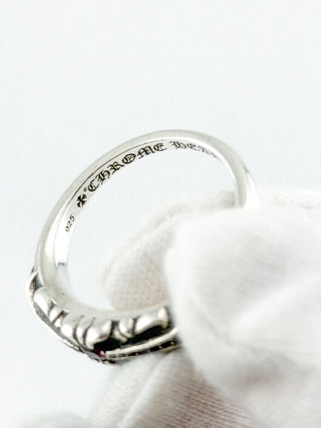Chrome Hearts Ruby Baby Classic Floral Ring