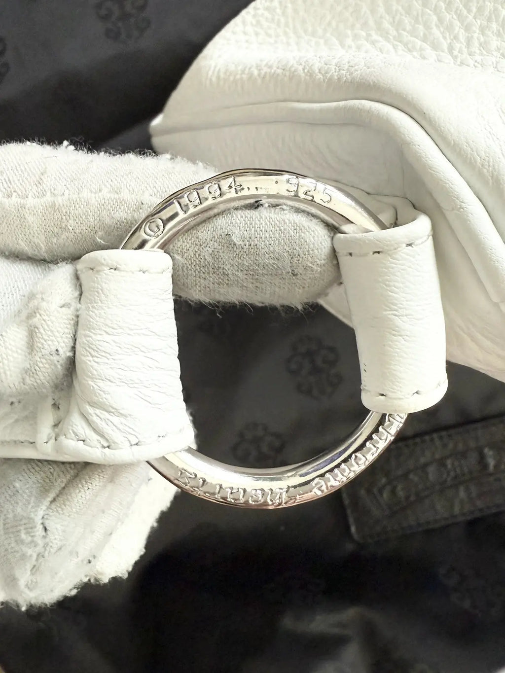 Chrome Hearts Chicken Nugget White Leather Hand Bag
